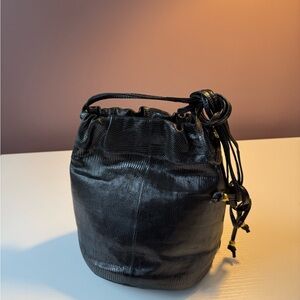 Black Mini Bucket Bag